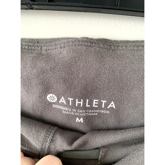 Athleta Full Length Grey High Rise Athletic Leggings Size Medium - Picture 9 of 10
